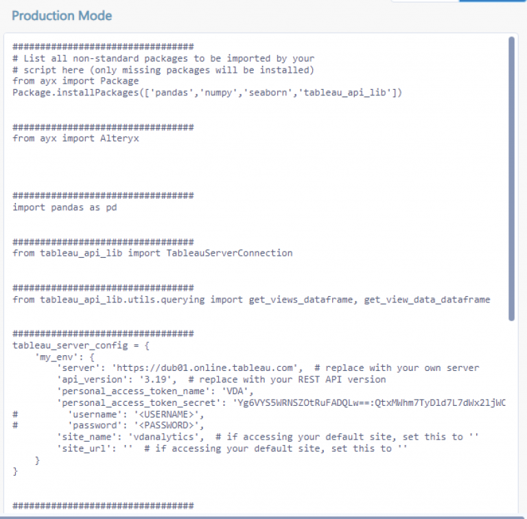 Automating Data Extraction from a Tableau View using Alteryx + Python